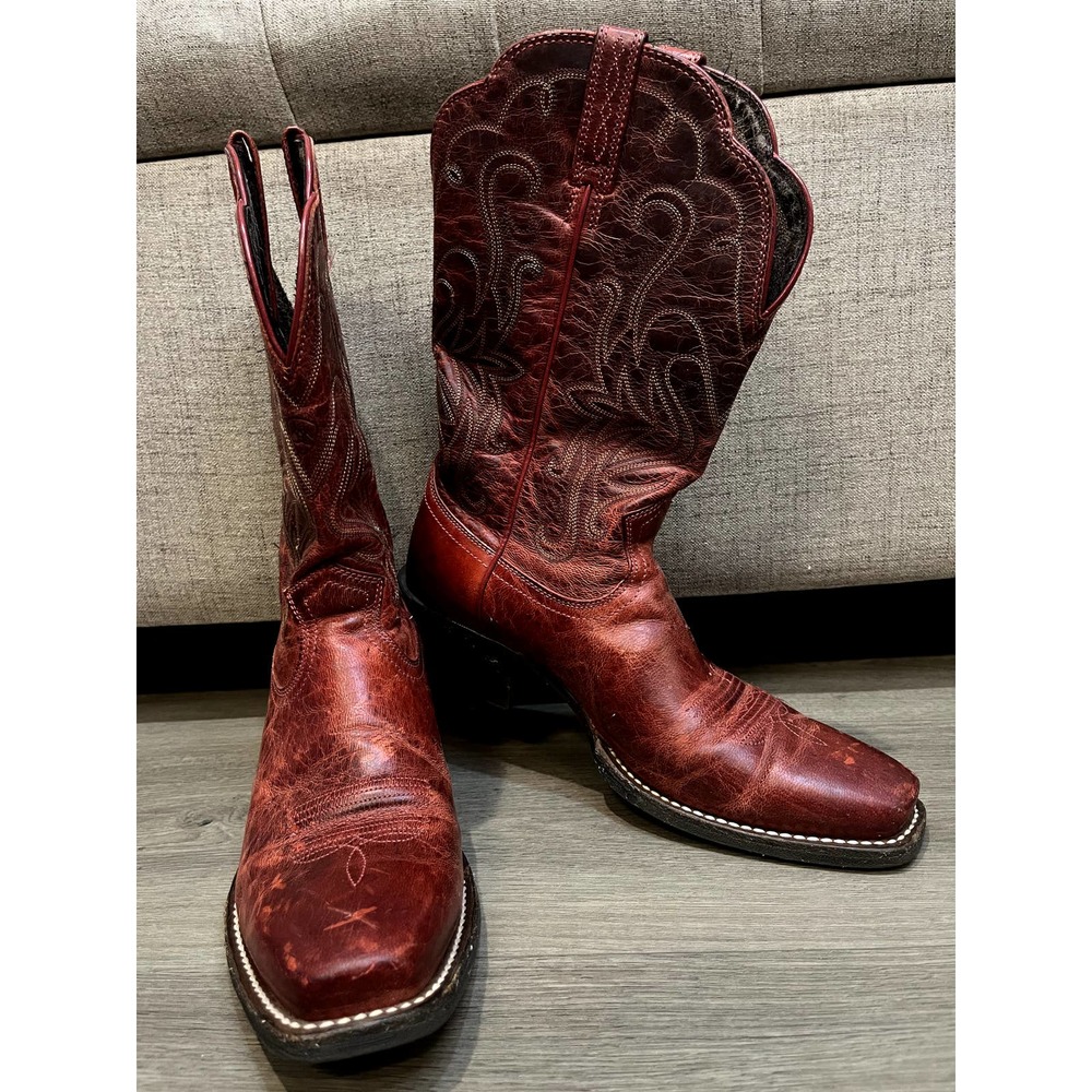 Ariat Cowgirl Red Boots Size 9B